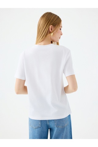 Box Fit Kadın Tshirt K.kol Beyaz