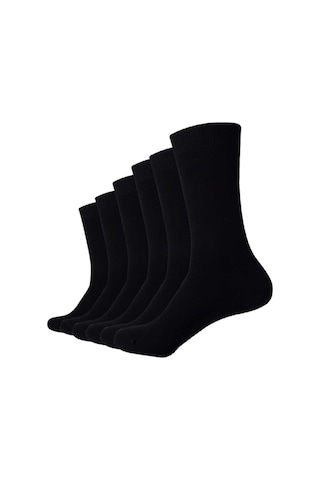 Nacar Store Erkek Siyah Pamuklu 6'lı Paket Soket Çorap