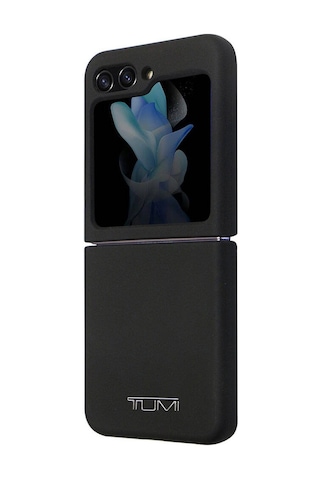 Galaxy Z Flip 5 Uyumlu Kılıf Tumı Liquid Silikon Metal Logo Dizayn Lisanslı Kapak Siyah