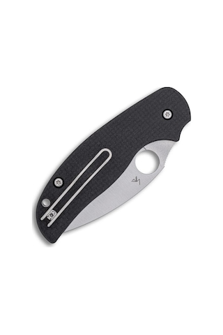 Spyderco Sage 6 Button Compression Lock Carbon Fiber Cpm S30v Plainedge Kamp Çakı Siyah
