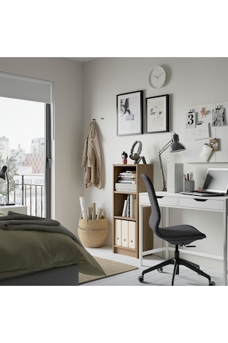 Kitaplık, Meşe Görünümlü, 40x28x106 Cm Abanoz