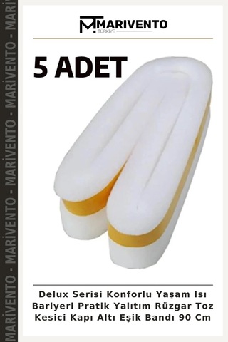 Delux Serisi Konforlu Yaşam Isı Bariyeri Pratik Yalıtım Rüzgar Toz Kesici Kapı Altı Eşik Bandı 90 Cm 5 x 90 CM
