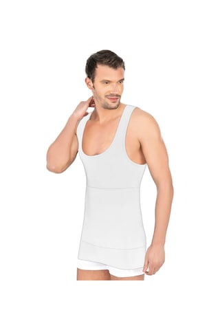 Beyaz Mı Emay 1400 Modal Cotton Erkek Atlet Korse Beyaz