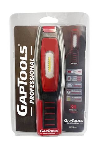 Gaptools 600 Lümen Şarjlı Led Fener Siyah