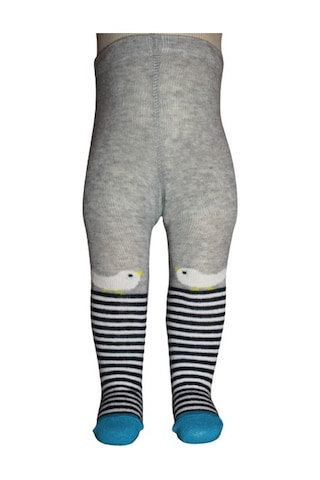 Bibaby Desenli Külotlu Çorap 68312 Gri Kuş