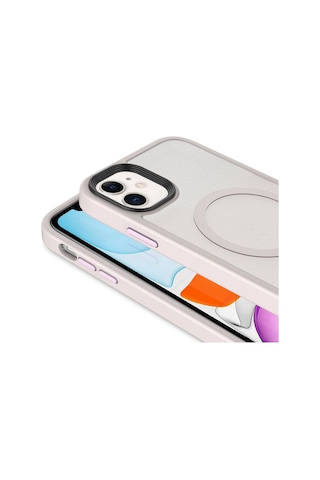 Apple iPhone Uyumlu 11 Kılıf Magsafe Destekli Kamera Yükseltili Mat Parmak İzi Tutmayan Silikon Mobilefix Siyah