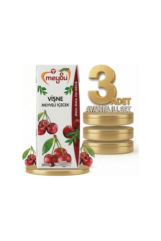 Meysu Nektar Vişne 3x200 Ml