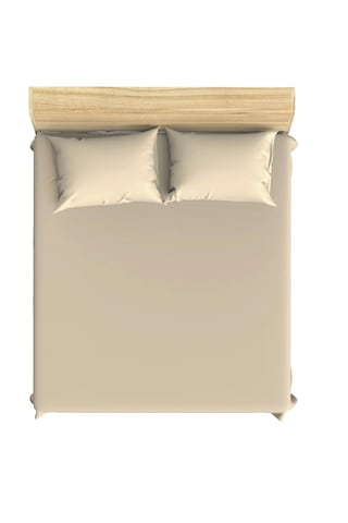 Maki Home Pamuklu Bej 160x200 Çift Kişilik Lastikli Çarşaf Seti Bej