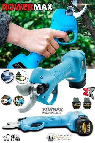 Rowermax 32VFX 3000mah Çift Akülü Budama Makası