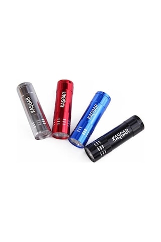 Süper Parlak 9 Ledli Metal Mini El Feneri Açık Lacivert 23475592
