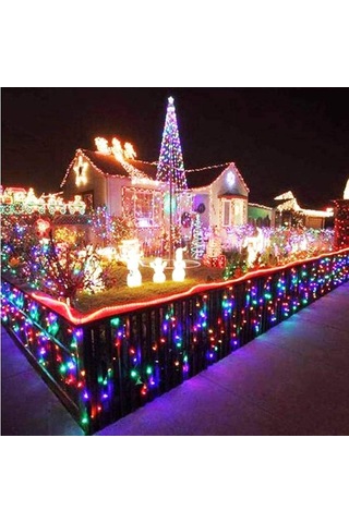 10 Metre 100 Ledli Fişli Led Işık Rgb Karışık Renk Yılbaşı Led Işık Dekor Lambası Yılbaşı Ağacı Işığı Organizasyon Led Işık Düğün Nişan Kına Organizasyon Işığı Yılbaşı Led Işığı