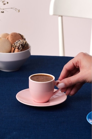 Rengin Yeni 6 Kişilik Kahve Fincanı 85 Ml renkli