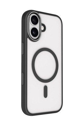 Joko - 109 - Apple iPhone Uyumlu 16 Terea Magsafe Kapak - Csmo-tex - - Siyah Sıyah