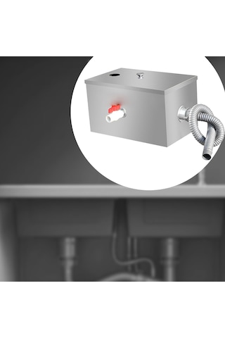 Suntek Paslanmaz Çelik Yağ Tutucu Atık Su Ayırıcı Mutfak Kafe