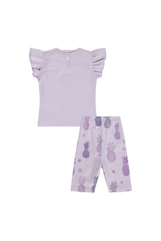 Civil Baby Ananas Baskılı 6-18 Ay Takım - Lila