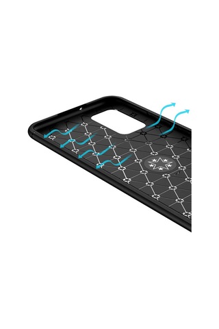 Samsung Uyumlu Galaxy A02s Kılıf Zore Ravel Silikon Kapak Siyah-Mavi