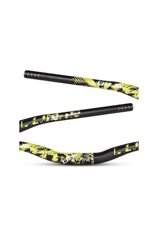 Lunje Alüminyum 31.8 780 Mm Riser Mtb Gidon Bisiklet Gidonu Siyah Sarı Sarı - Siyah