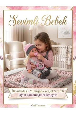 Sevimli Bebeğim 4 Farklı Sesli İnteraktif Ağlıyan 34cm Emzikli Kıyafetli Oyuncak Bebek 1