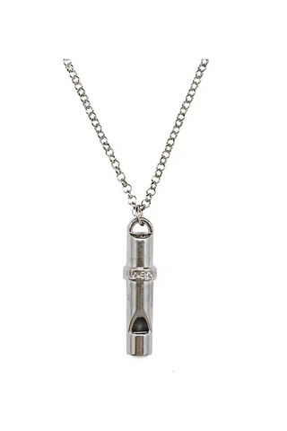 Herşey Nota Hayatta Kalma Acil Yüksek Ses Paslanmaz Çelik Düdük Unisex Kolye Gümüş