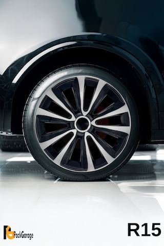 Citroen C-elysee 15'' İnç Jant Kapağı 4 Adet Siyah Gri C121