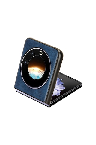 Tecno Phantom V Flip Deri Desenli Plastik Kılıf-al3156