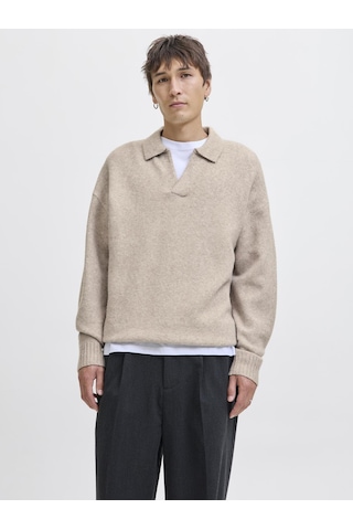 Jack&jones Erkek Relaxed Fit V Yırtmaçlı Yaka Triko Kazak - Soho - 12279214 Atmosphere