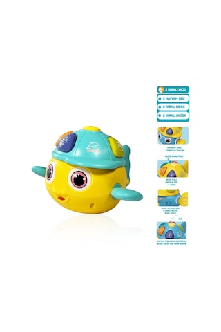 Mini Balık Bebek Aktivite Oyuncağı - Ninni Çalan Ses Efektli, Aydınlatmalı Öğretici Yenidoğan Aksesuarı 3 Ay+