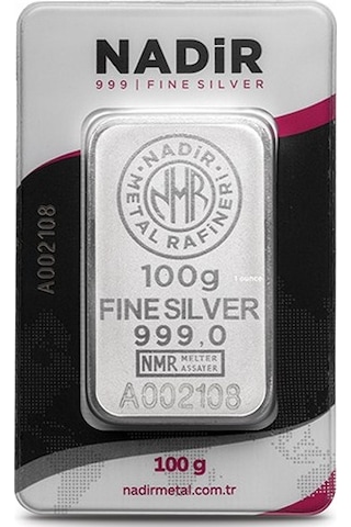 Nadir 100 Gram Külçe Gümüş