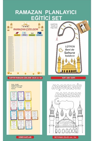 Ramazan Planlayıcı Eğitici Set Çocuklara Özel Dua Etkinlik