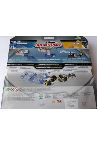 Monsuno Longfang Hydro 2 Figür 2 Kapsül Oyun Kartı Pro Set