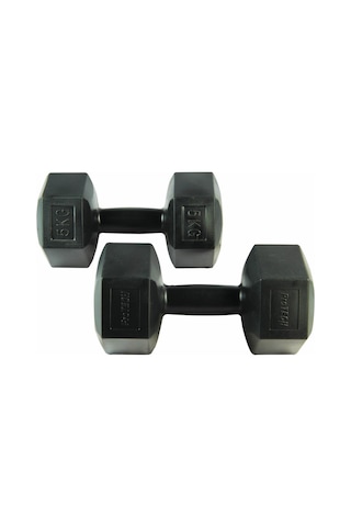 Protech 5 KG Çiftli Siyah Vinyl Dambıl