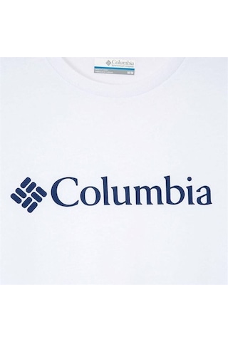 Columbia CSC M Basıc Bıg Logo Brushed SS Tee Erkek Tişört Beyaz C Beyaz