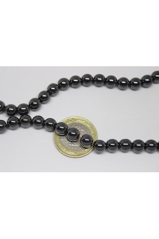 Hematit Taşı YARIM Dizi 8mm (18cm uzunluğundadır)