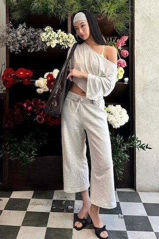 Madmext Karmelanj Stoperli Barrel Fit Kapri Eşofman Altı Mg2782