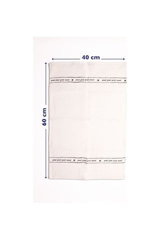 Mood Desenli %100 Müslin -pamuk Mutfak Bezi Kurulama Bezi Ve Bebek Omuz Bezi 3'lü Set Krem