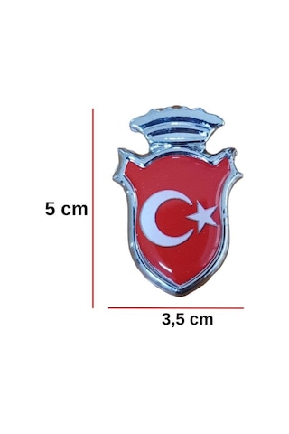 Türk Bayrağı Araç Direk Arması 2 Adet