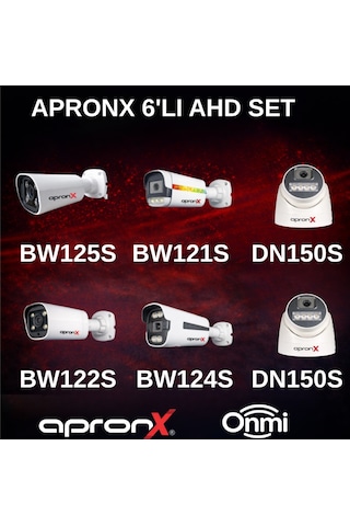 6 Lı Ahd Bullet Dome Mikrofonlu Güvenlik Kamera Seti