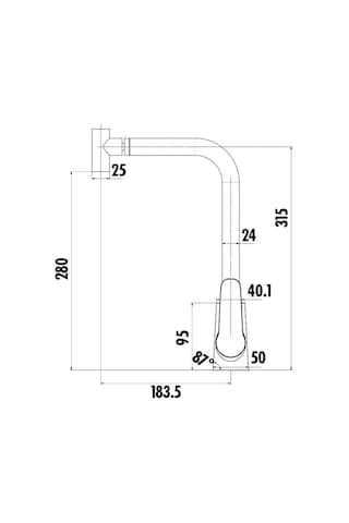 Creavit Bv8645 Bevel Mafsallı Mutfak Armatürü