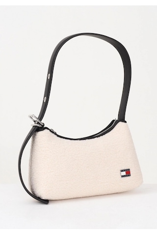 Tommy Hilfiger Tjw Cool Kürk Dokulu Omuz Kadın Beyaz Omuz Çantası Aw0aw18011ybh Beyaz