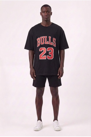 Usa Bulls 23 Siyah Oversize Erkek T-shirt 11083
