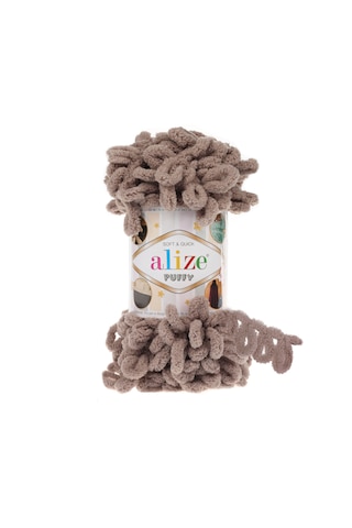 Alize 5 Adet Puffy El Örgü Ipliği 5'li Paket - 100 Gr. 9 Mt. Parmak Örgü Ipi - Şevval Tuhafiye 530 - Bej
