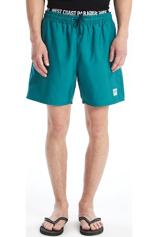Lcw Swımwear Yeşil Kısa Boy Baskılı Erkek Deniz Şortu