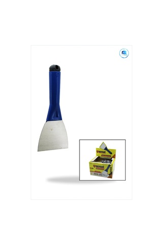 Yassı Keski Metal Kazıma Spatulası 100 Mm Kapaklı Plastik Saplı N