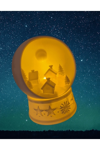 Işıklı Kış Küresi Beyaz