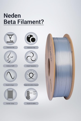 Beta Pla-silk Filament Silver