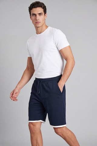 Buratti Oysho Kumaş Çift Katmanlı Paça Detaylı Bağlamalı Short Erkek Short 5908091 İndigo