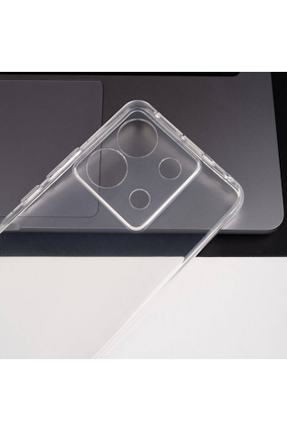 Kilifone - Redmi Note 13 Pro 5g Uyumlu - Kılıf Slim Fitt 2mm Anti Shock Silikon - Şeffaf