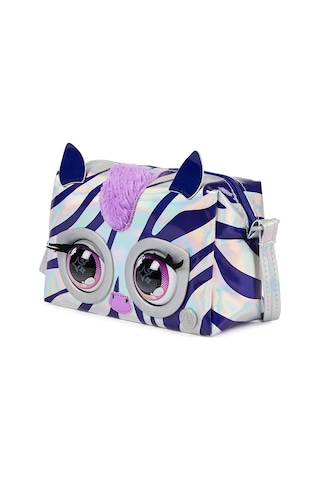 Spinmaster Purse Pets Fransız Bulldog Etkileşimli Göz Parlayan Hayvan Figürlü Çanta Zebra Mor 6065582