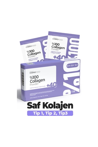Cosmofood %100 Collagen Powder +40 Saf Kolajen 10 Saşe