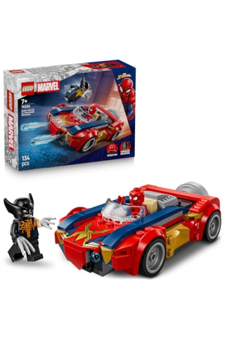 LEGO® ǀ Marvel Örümcek Adam Arabası, Venomlaşmış Wolverine’e Karşı 76336 - 7 Yaş ve Üzeri Çocuklar için Oyuncak Yapım Seti (134P)